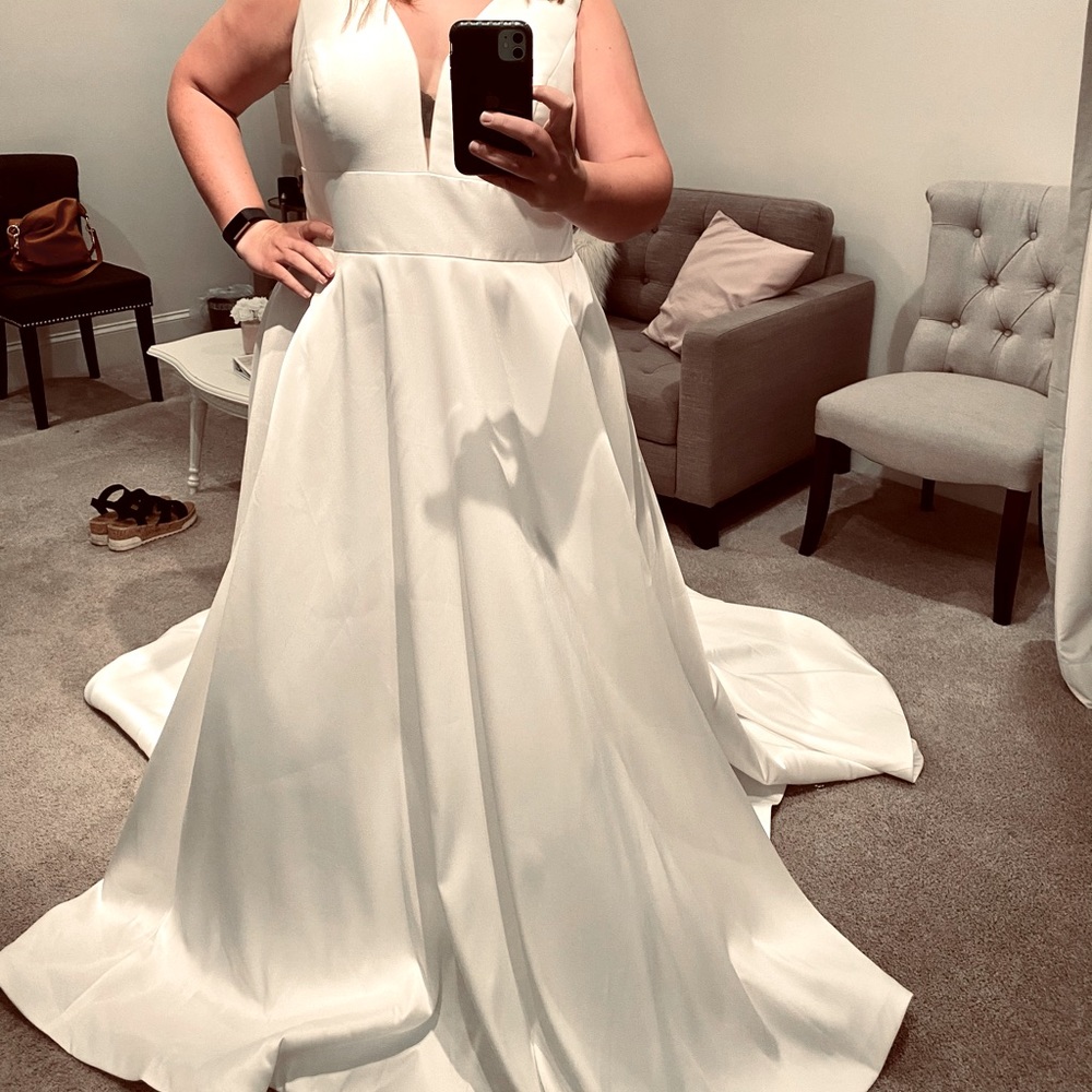 Stella York Satin A-Line Wedding Dress